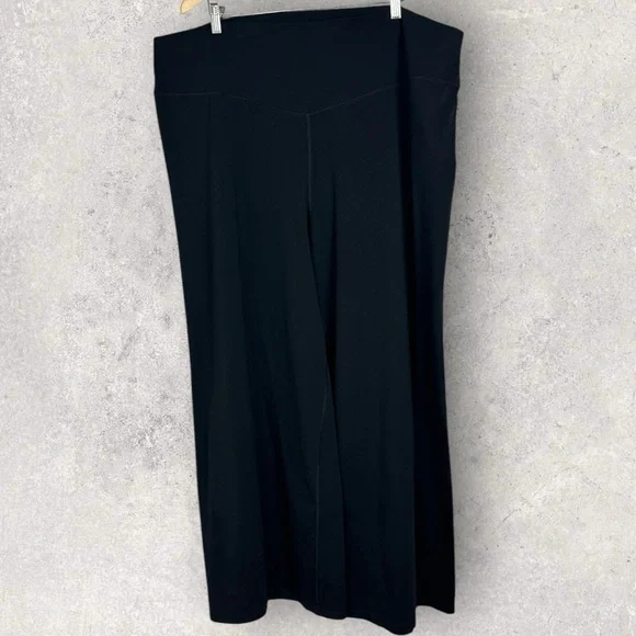Old Navy Extra High Rise Wide Leg Go Dry Black Leggings Womens Size 3X Pants - Picture 6 of 14